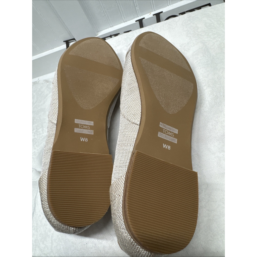 Toms Loafer Women's Flat Beige SlipOns 8W Work Church Everyday Office New No Box - Picture 15 of 16